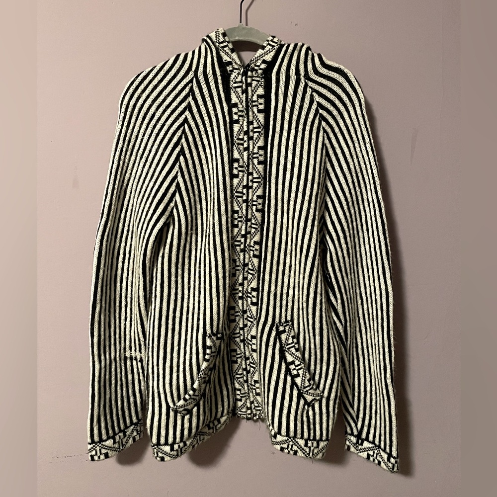 Handmade Argentinian Wool Zip Up Sweater